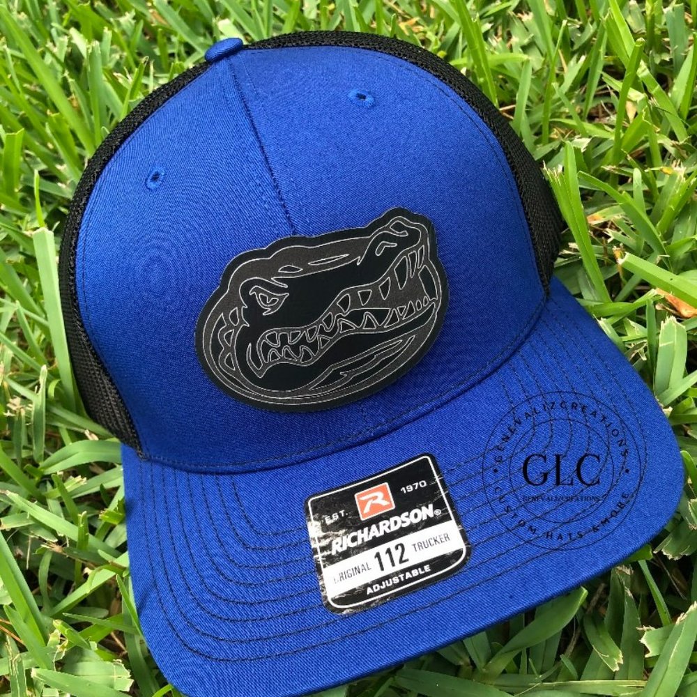 Florida Gators Custom Trucker Hat/Black and silver patch